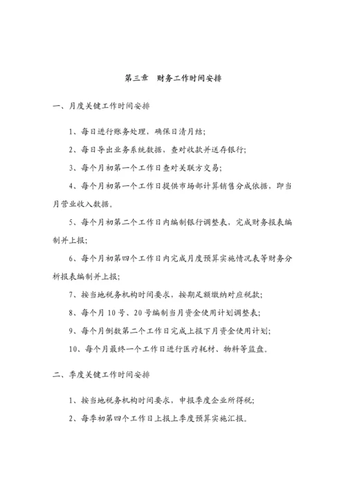 公司健管中心财务工作手册模板.docx