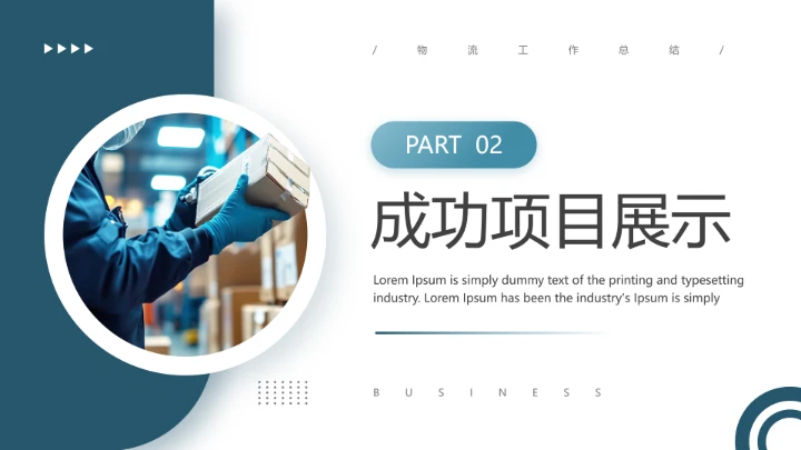 物流运输行业工作总结未来计划工作汇报通用PPT模版