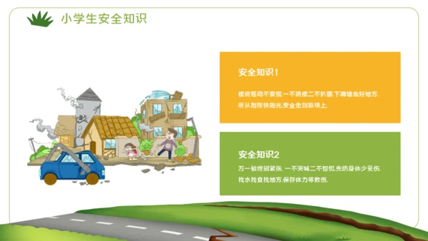 地震自救常识公益宣讲通用PPT课件模板