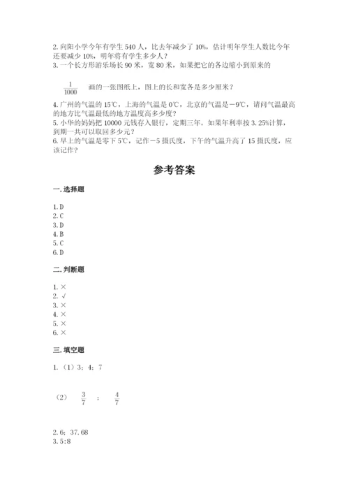 巴中地区小升初数学测试卷（考点梳理）.docx