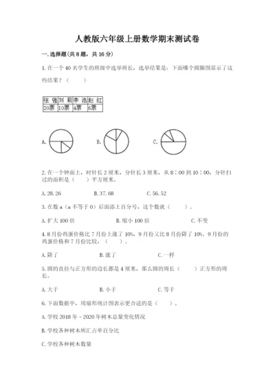 人教版六年级上册数学期末测试卷a4版可打印.docx