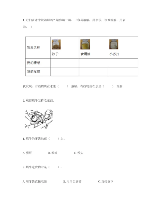 教科版一年级下册科学期末测试卷及参考答案1套.docx