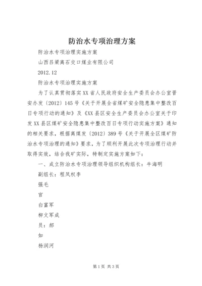 防治水专项治理方案 (3).docx