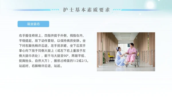 科技风蓝色护士行为规范护士职业道德护理学培训PPT课件