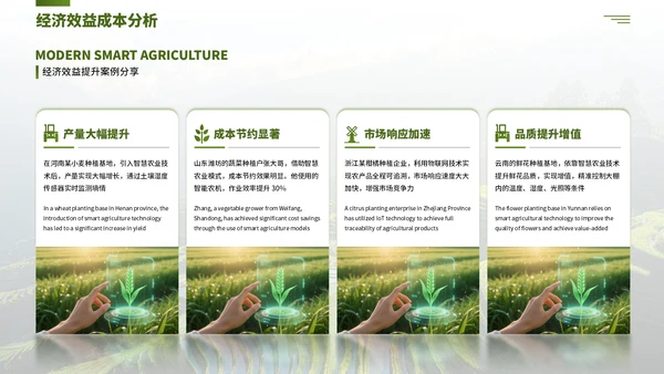 绿色创意现代农业商业计划书PPT模板