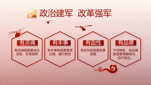 红色党建党支部述职报告动态PPT党课