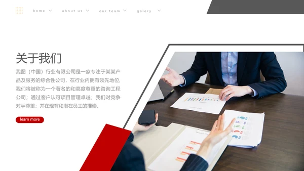 欧美大气企业宣传公司简介商务PPT模板