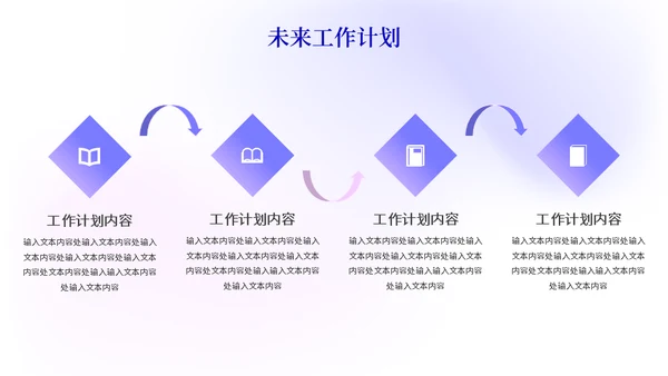 大气简约集团公司渐变色工作汇报通用PPT模板