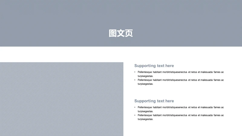扁平PPT图文页
