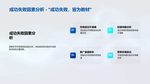 营销月报总结PPT模板
