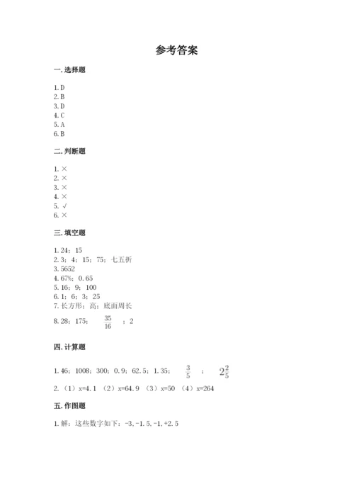 通道侗族自治县六年级下册数学期末测试卷及答案参考.docx