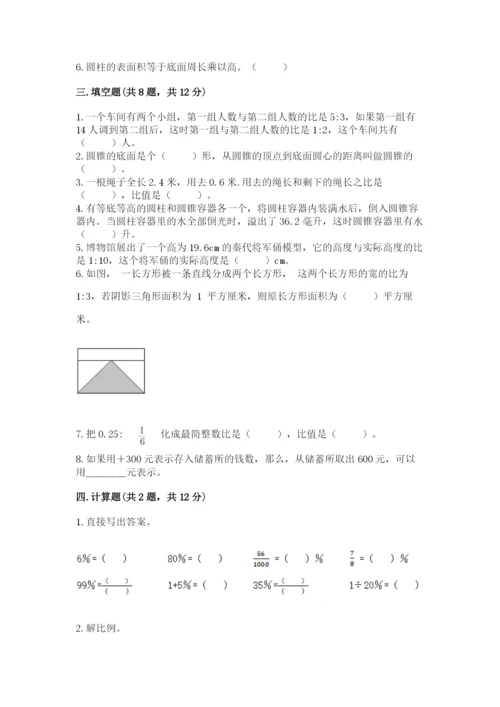 人教版六年级下册数学期末测试卷【易错题】.docx