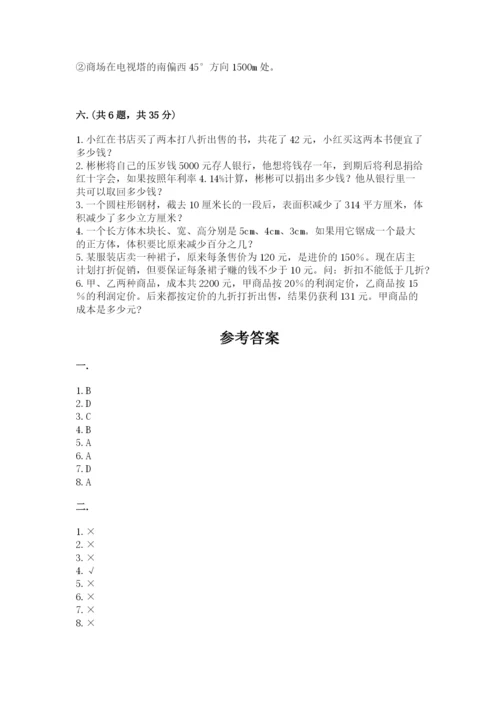 小学毕业班数学检测卷含答案【达标题】.docx