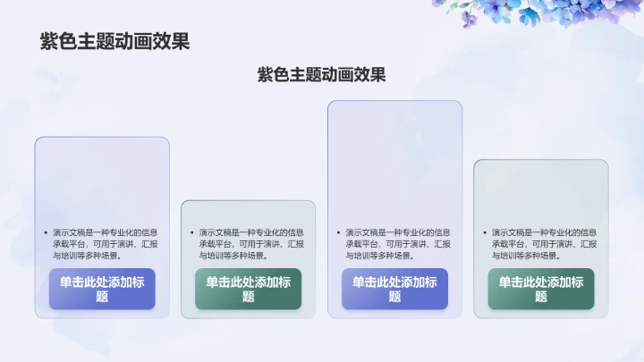 紫色小清新教育培训PPT模板