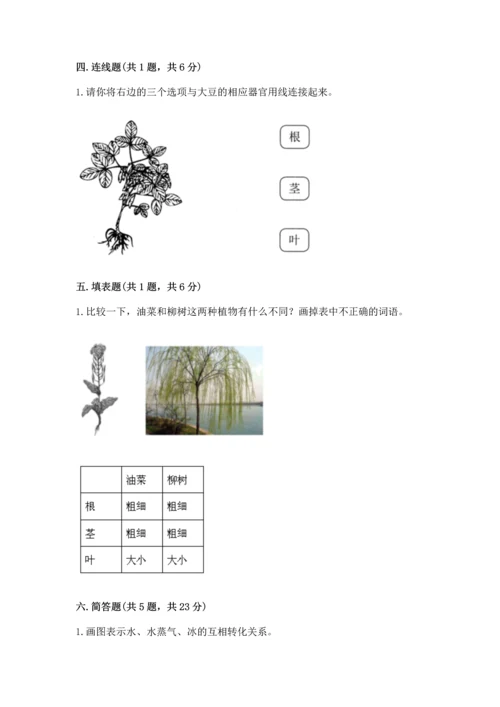教科版一年级上册科学期末测试卷【培优b卷】.docx