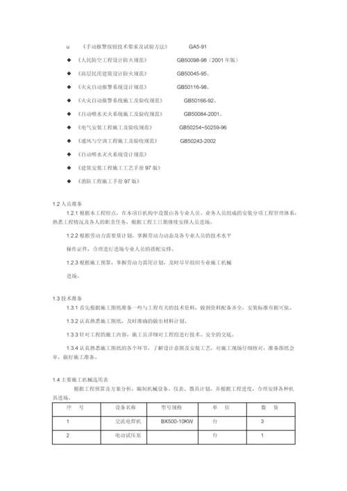 hhhhhhh地下室消防与通风工程施工方案-消防排烟通风工程.docx