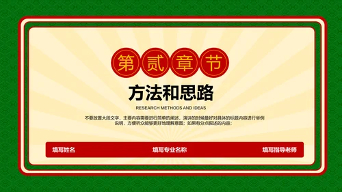 绿色复古港风文学类毕业答辩PPT演示模板