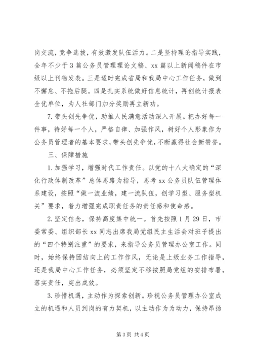 社会保障局公务员办公室XX年度重点工作计划 (2).docx