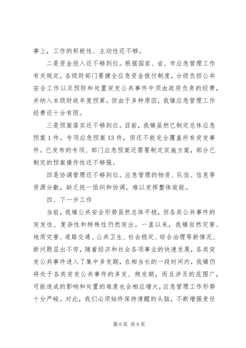 乡镇应急管理工作情况汇报材料.docx