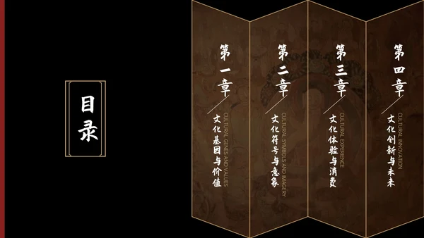 黑色中国风中国国家博物馆文化介绍PPT模版
