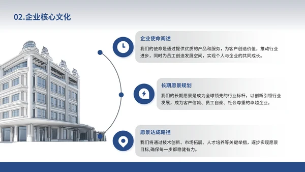 白色简约风企业介绍通用PPT模板