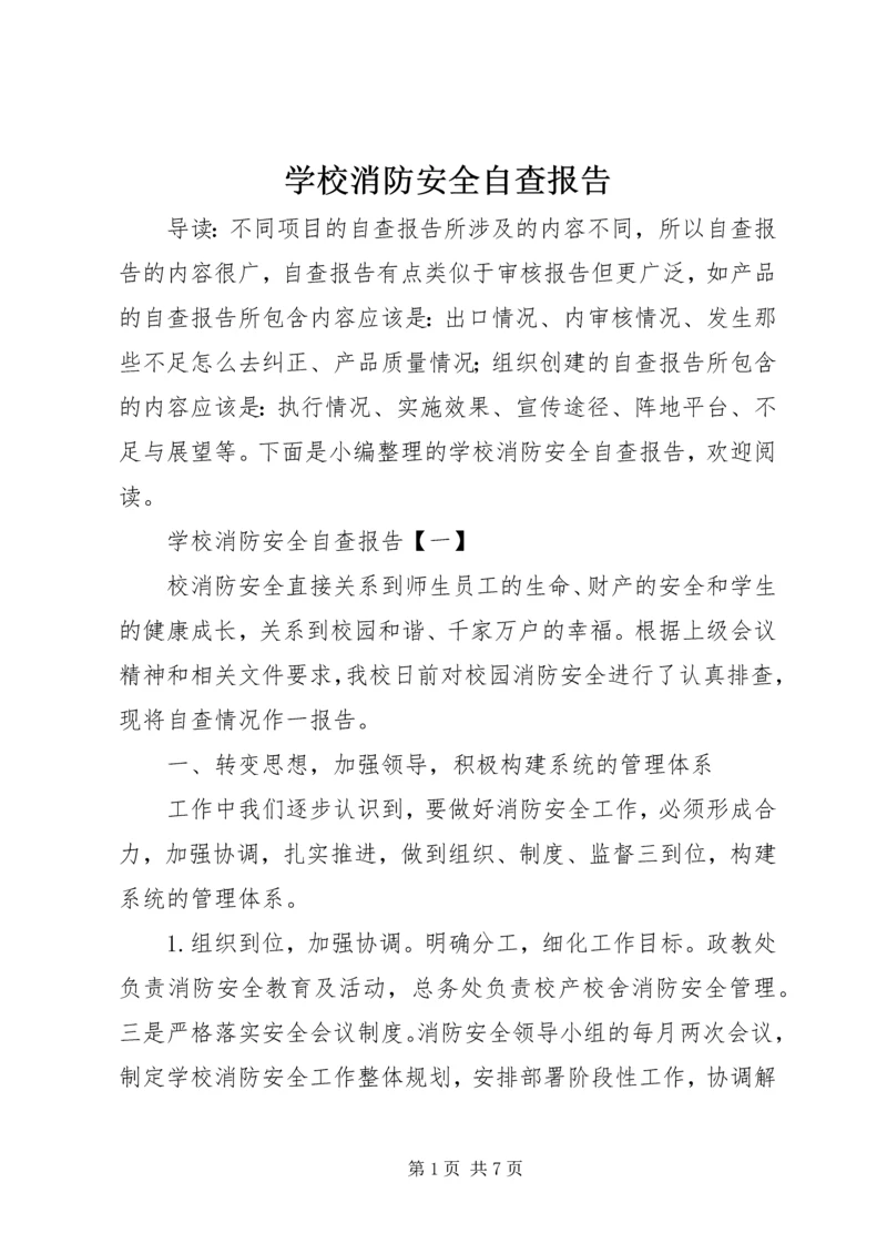 学校消防安全自查报告.docx