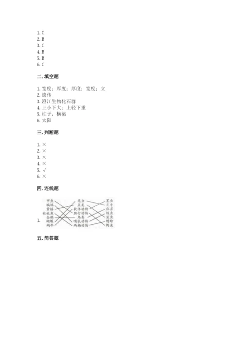 教科版六年级下册科学期末测试卷【中心小学】.docx