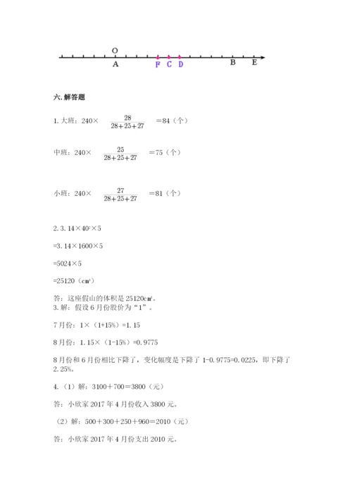 邢台市新河县六年级下册数学期末测试卷精品.docx