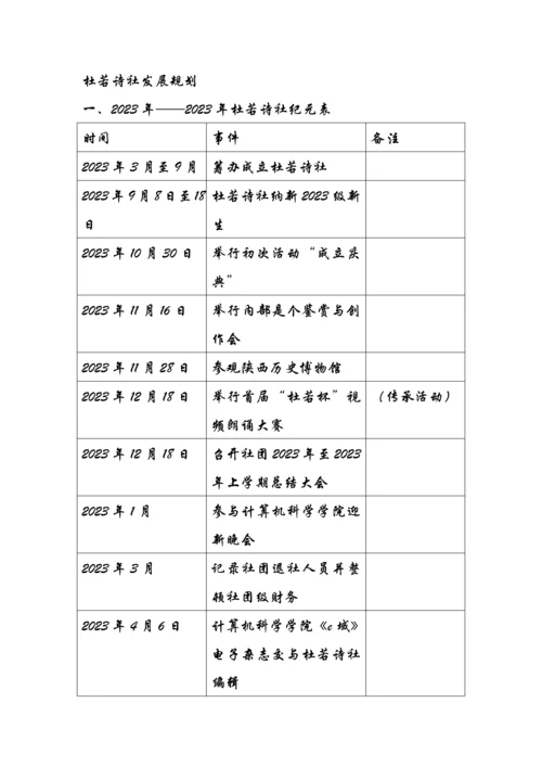 杜若诗社发展规划书.docx