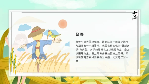 食粮丰收麦穗小满PPT模板