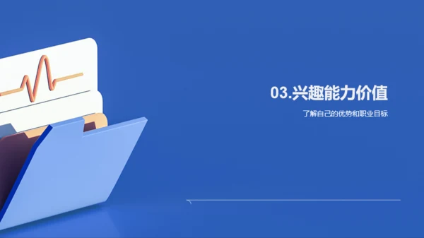 蓝色简约风大学生职业生涯规划