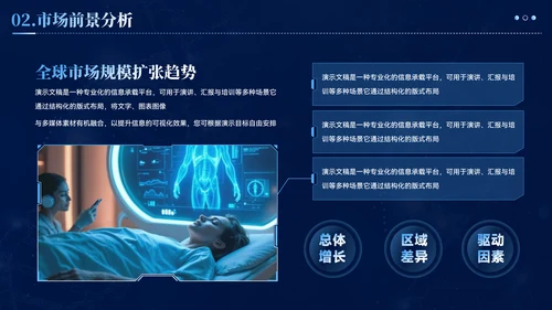 蓝色智慧医疗商业计划书ppt模板