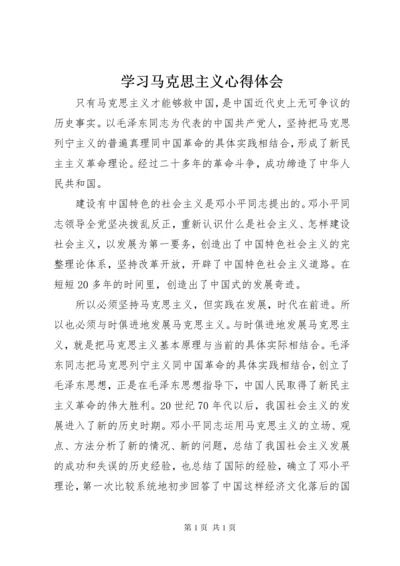 学习马克思主义心得体会 (4).docx