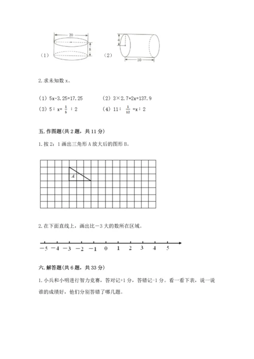 人教版六年级下册数学期末测试卷附答案（巩固）.docx