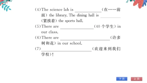 【外研版】七上 Module3 My school 模块话题阅读与写作 习题课件