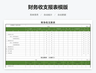 财务收支报表模版