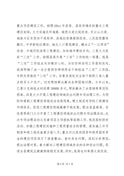 城建局开展廉政建设情况报告 (2).docx