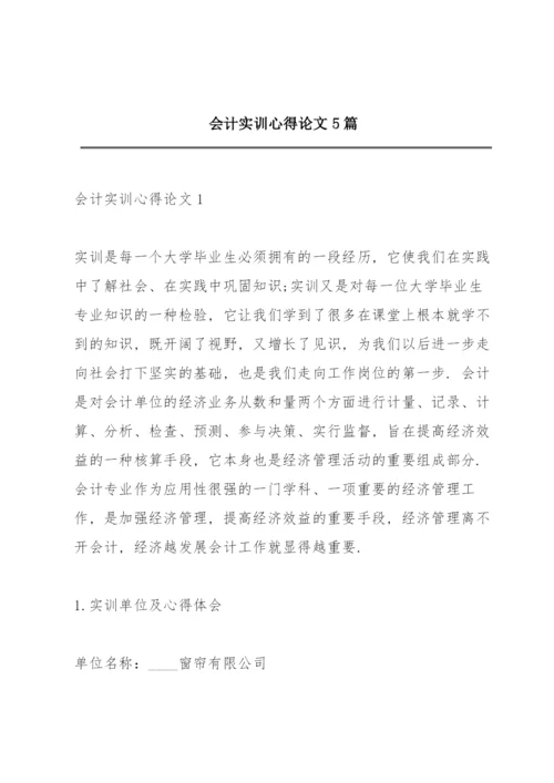 会计实训心得论文5篇.docx
