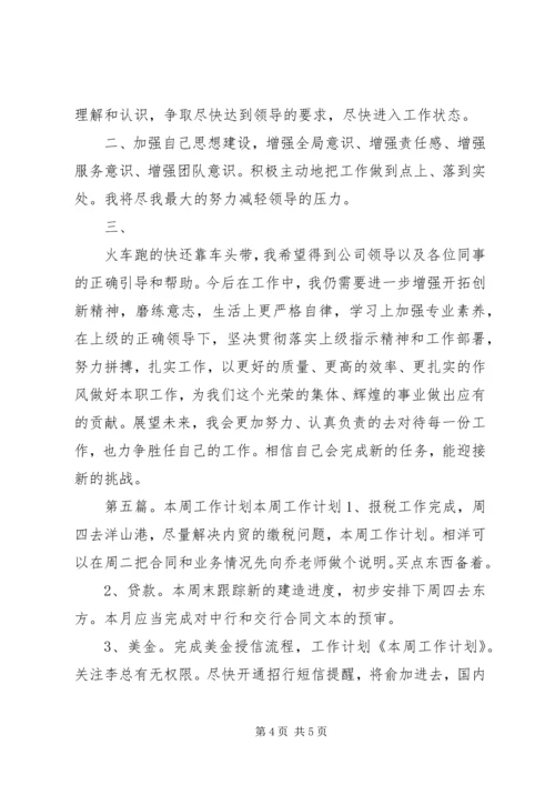 本周工作计划范文.docx