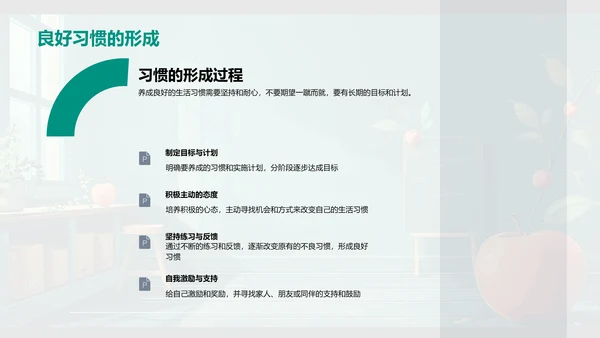 健康习惯讲解PPT模板