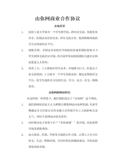 由你网商业企划书