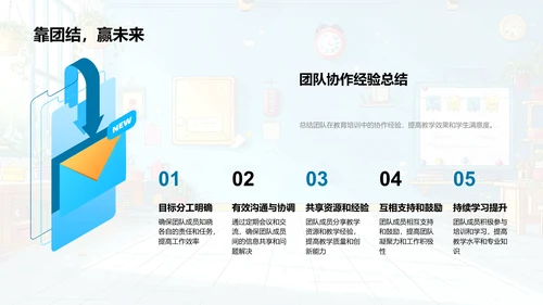 教师团队年终总结报告PPT模板