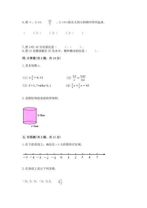 人教版六年级下册数学期末测试卷精品（易错题）.docx