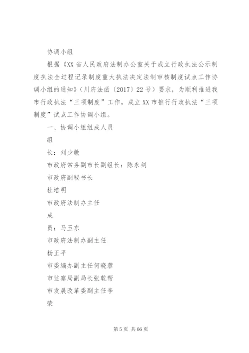 广元推进行政执法三项制度试点工作方案.docx