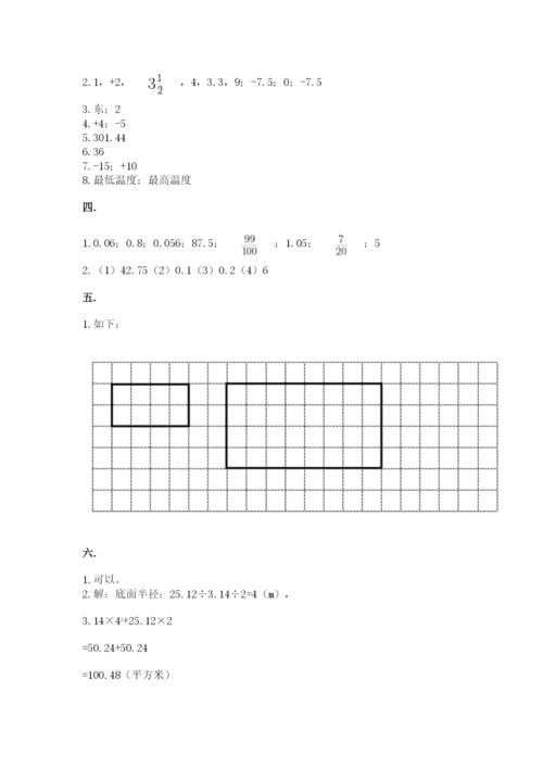 人教版六年级数学小升初试卷含答案（典型题）.docx