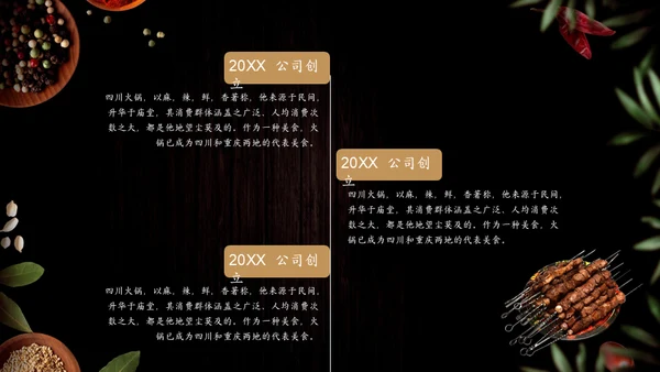 烧烤羊肉串通用PPT模板