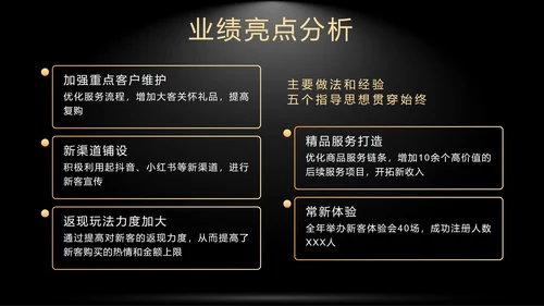 黑色奢华销售年终总结暨新年计划带内容PPT模板