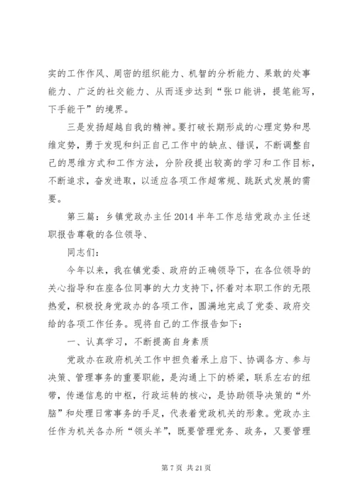 乡镇党政办主任个人工作总结(精选多篇).docx