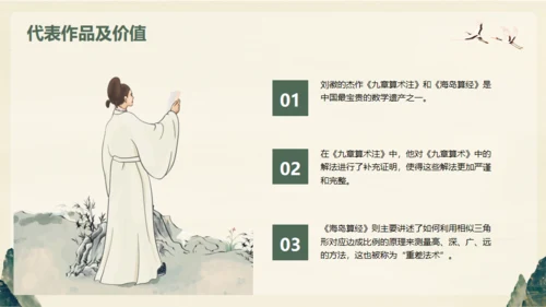 中国古代数学家明代刘徽生平介绍通用PPT模板