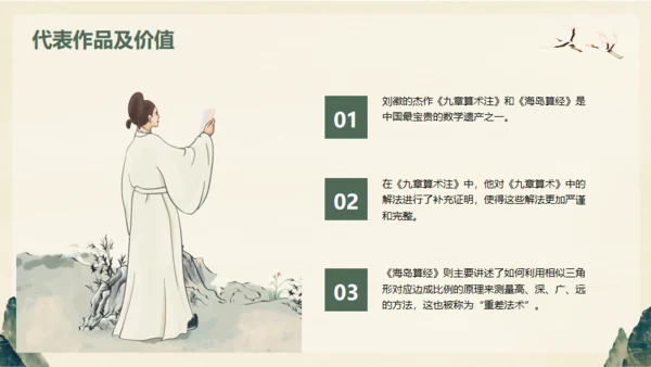 中国古代数学家明代刘徽生平介绍通用PPT模板